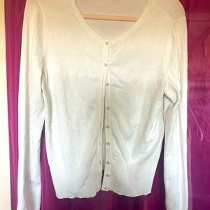 WHBM white cardigan